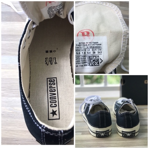 NWT Converse AdVulk Ctas 70 OX Black LT W AUTHENTI - Picture 7 of 8